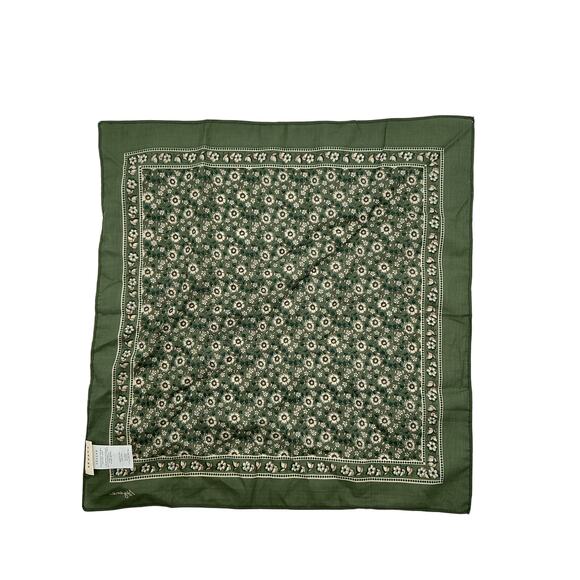 Sézane 'Floral' Green Cotton Scarf Size OS - Picture 5 of 6